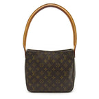 Louis Vuitton Looping MM Monogram Shoulder Bag Brown