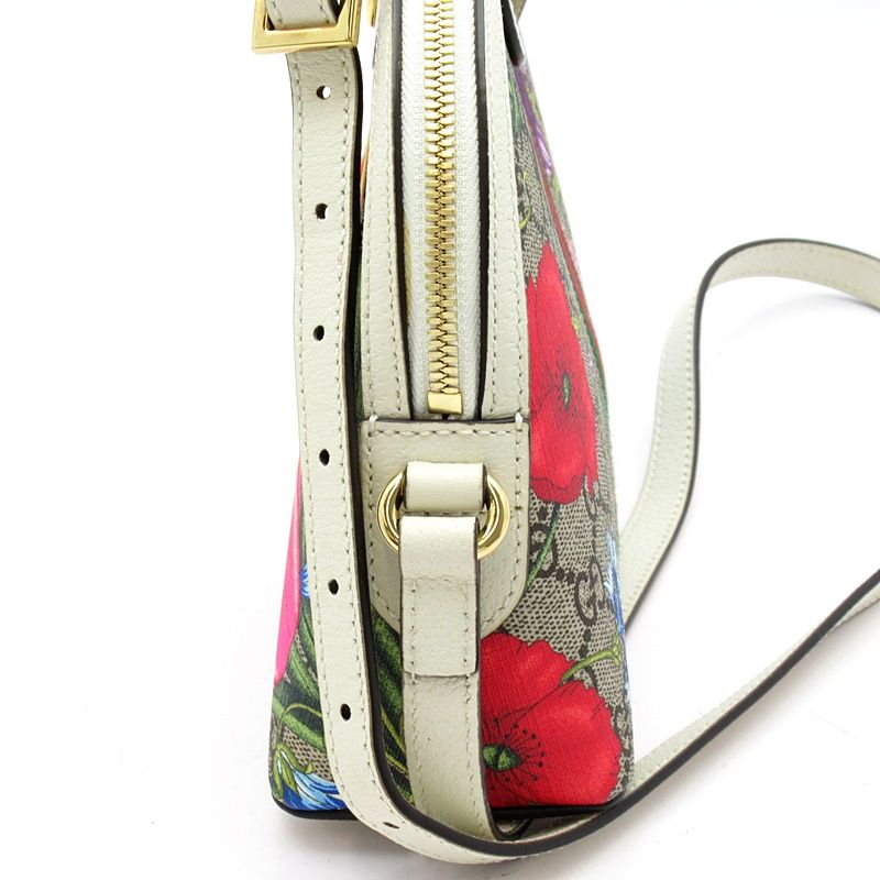 Gucci Ophidia GG Flora Shoulder Bag Supreme Beige — view 3