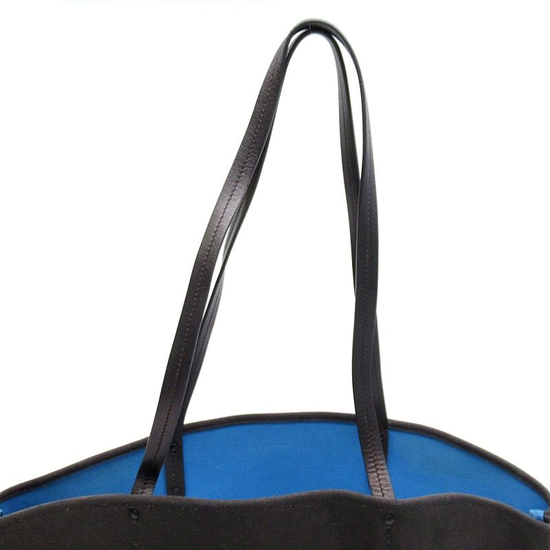 Prada Tote Canvas Leather Shoulder Bag Black — view 2