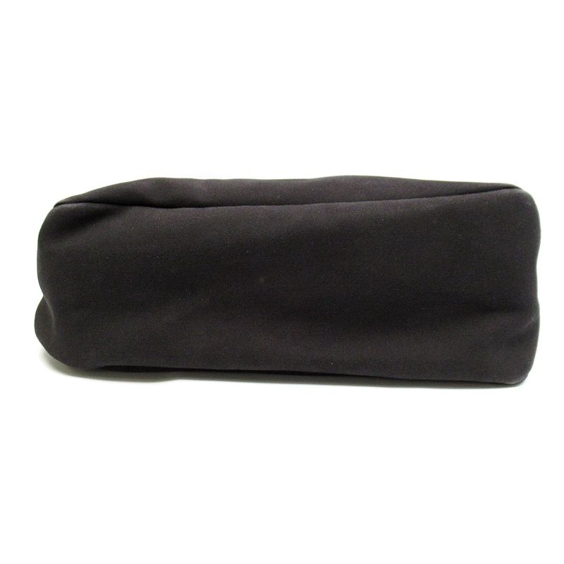 Prada Tote Canvas Leather Shoulder Bag Black — view 6