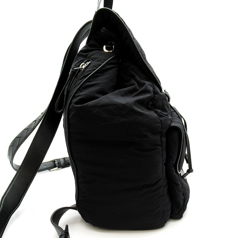 Bottega Veneta Crossroad Backpack Nylon Leather Black — view 5