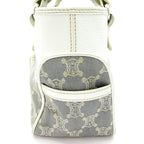 Celine Boogie Bag Canvas Leather Handbag Blue White — view 3