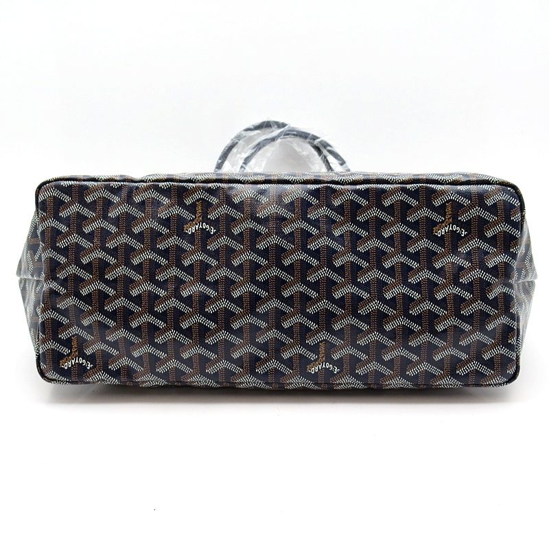 Goyard Saint Louis PM Leather Tote Navy — view 6