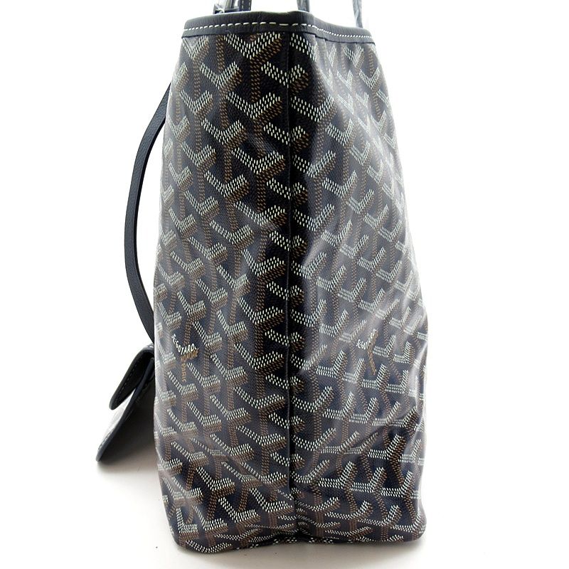 Goyard Saint Louis PM Leather Tote Navy — view 3