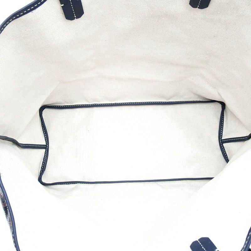 Goyard Saint Louis PM Leather Tote Navy — view 7