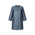 Dior Color Coat Metallic Herringbone 9 Sizes Blue Gray