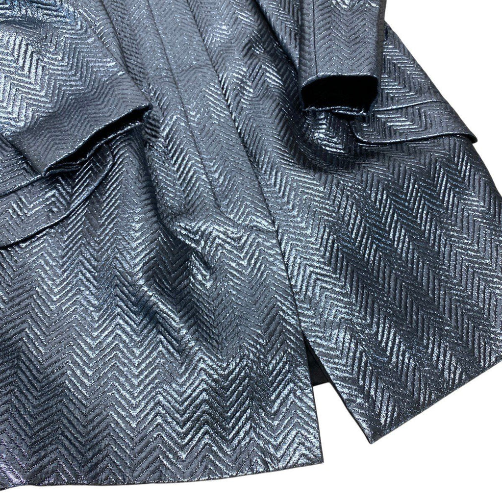 Dior Color Coat Metallic Herringbone 9 Sizes Blue Gray — view 6