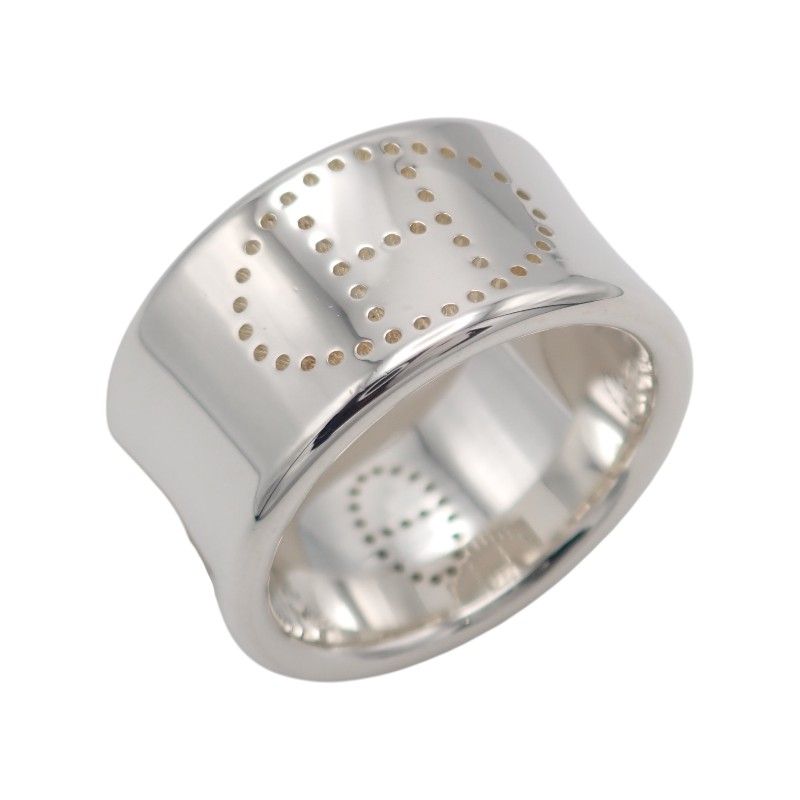 Hermes Eclipse Ribbon GM 52 Ring 925 Sterling Silver