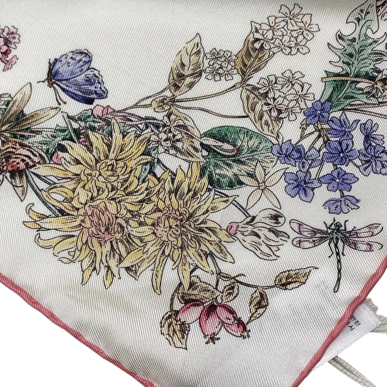 Dior Kept Star 70 Silk Scarf Floral Pattern Multicolor — view 8