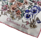 Dior Kept Star 70 Silk Scarf Floral Pattern Multicolor — view 5