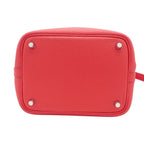 Hermes Picotin Lock PM Handbag Taurillon Clemence Rouge Ladieu Silver — view 5