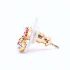 Chanel Earrings CC Logo Rhinestone Gold Multicolor 03 — view 5