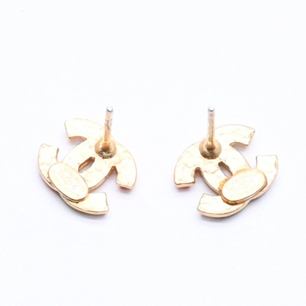 Chanel Earrings CC Logo Rhinestone Gold Multicolor 03 — view 7