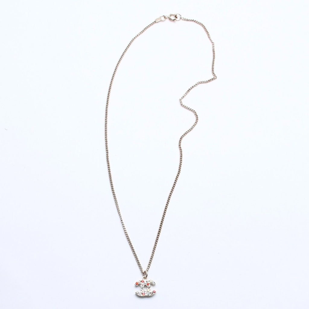 Chanel Necklace Gold Multicolor Rhinestone 04