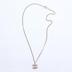 Chanel Necklace CC Logo Rhinestone 04 Multicolor Gold