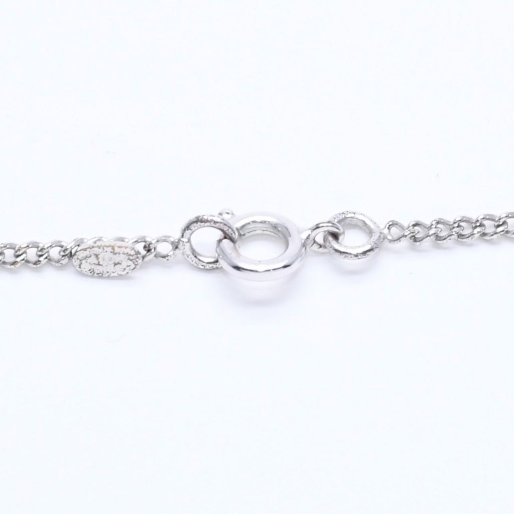 Chanel Necklace CC Logo Black Silver 05 — view 8