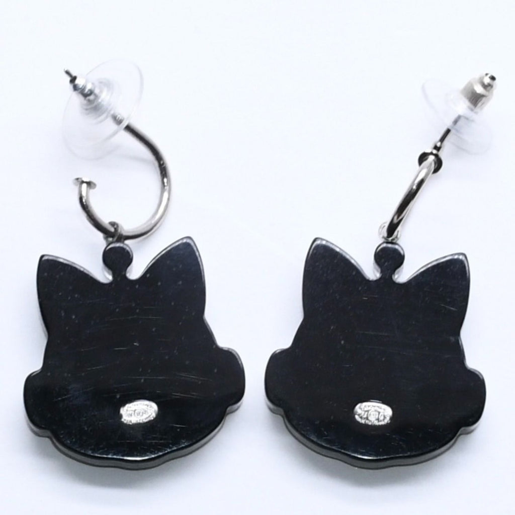 Chanel Earrings Robot Cat Pink Yellow Glitter 17 — view 7
