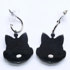 Chanel Earrings Robot Cat Pink Yellow Glitter 17 — view 7
