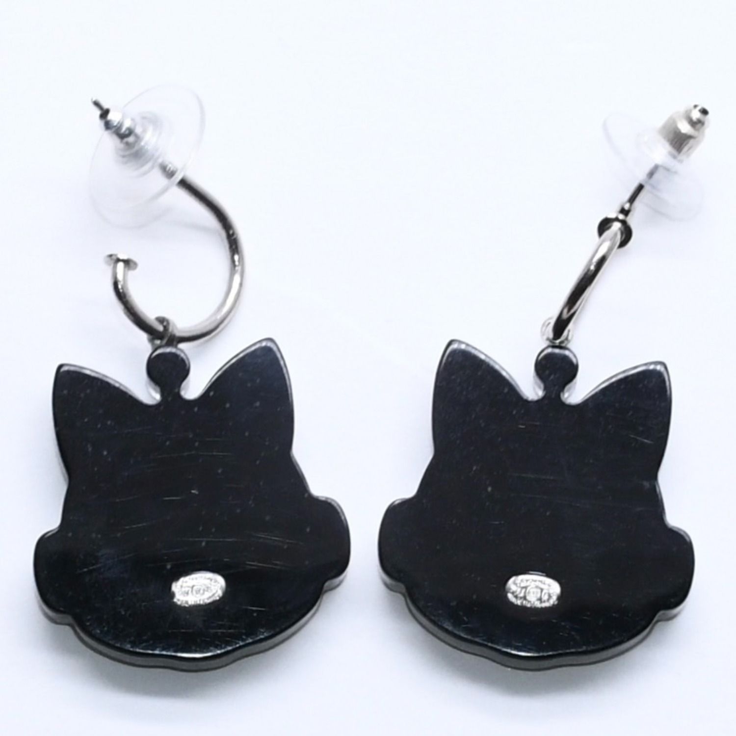 Chanel Earrings Robot Cat Pink Yellow Glitter 17 — view 7