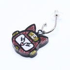 Chanel Earrings Robot Cat Pink Yellow Glitter 17 — view 2