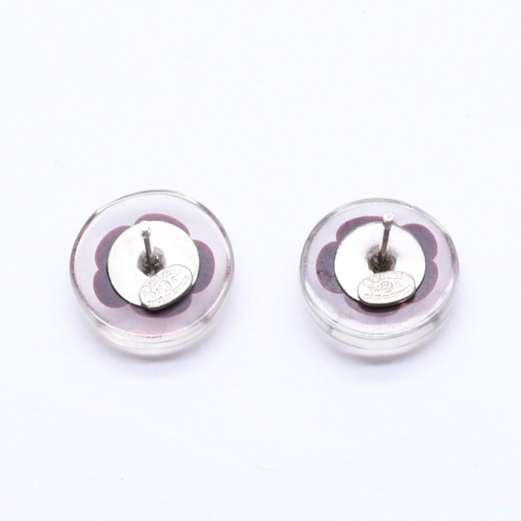 Chanel CC Logo Earrings 04 Camellia Clear Resin — view 7