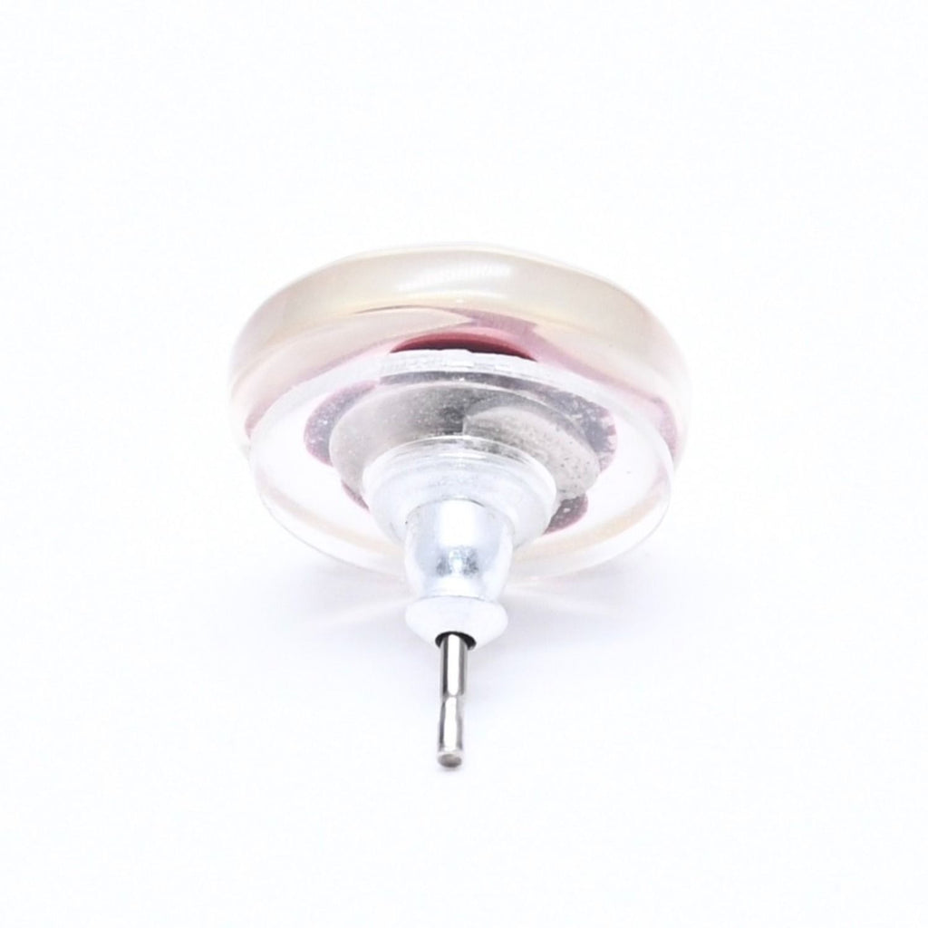 Chanel CC Logo Earrings 04 Camellia Clear Resin — view 6