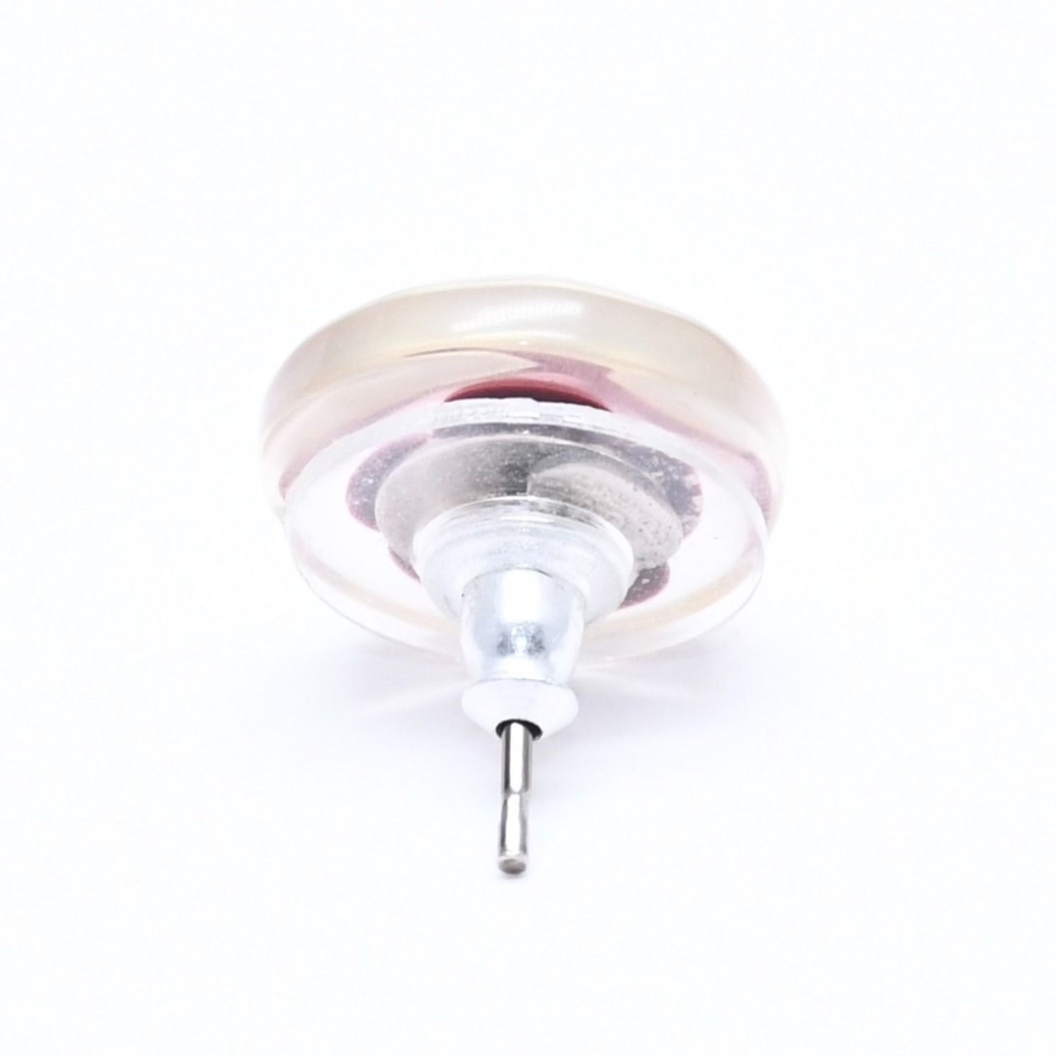 Chanel CC Logo Earrings 04 Camellia Clear Resin — view 6