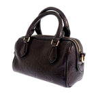 Gucci GG Embossed Mini Boston Bag Aaeem 2-Way Calfskin Black Gold — view 2