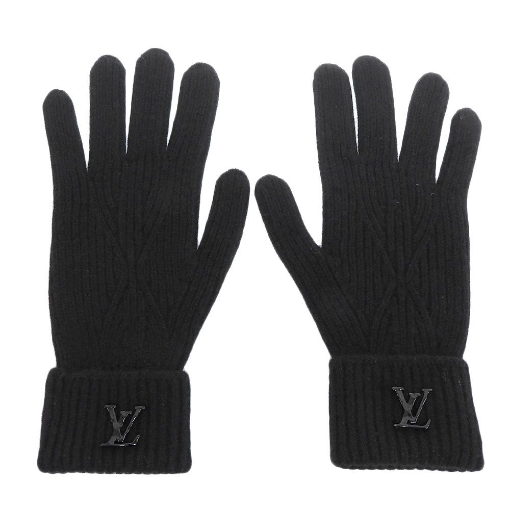 Louis Vuitton Gon LV Ahead Cashmere Gloves Black — view 3