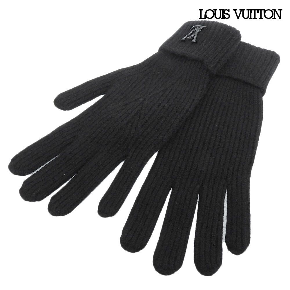 Louis Vuitton Gon LV Ahead Cashmere Gloves Black