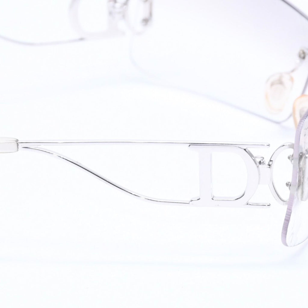 Dior Miss Ella Rimless Sunglasses Shield Gray Silver Eyewear — view 7