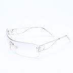 Dior Miss Ella Rimless Sunglasses Shield Gray Silver Eyewear — view 2