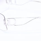 Dior Miss Ella Rimless Sunglasses Shield Gray Silver Eyewear — view 6