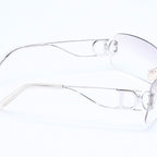 Dior Miss Ella Rimless Sunglasses Shield Gray Silver Eyewear — view 4
