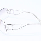 Dior Miss Ella Rimless Sunglasses Shield Gray Silver Eyewear — view 5