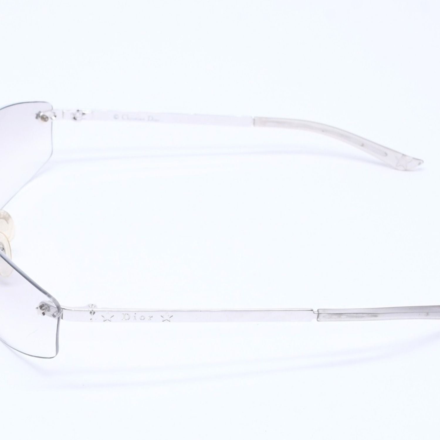 Dior Minipop Rimless Sunglasses Gray Silver Eyewear — view 5