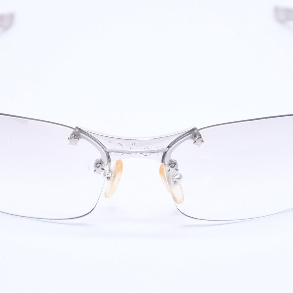 Dior Minipop Rimless Sunglasses Gray Silver Eyewear — view 8