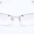 Dior Minipop Rimless Sunglasses Gray Silver Eyewear — view 8