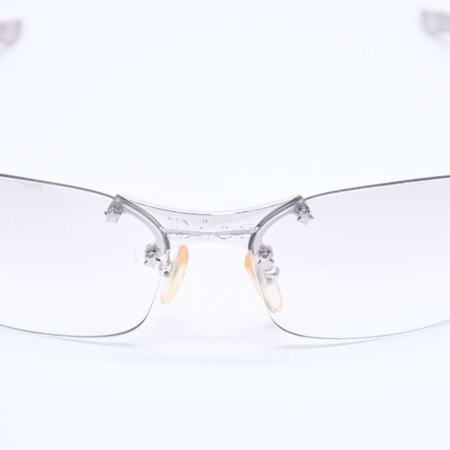 Dior Minipop Rimless Sunglasses Gray Silver Eyewear — view 8