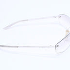 Dior Minipop Rimless Sunglasses Gray Silver Eyewear — view 4