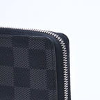 Louis Vuitton Zippy Coin Purse Damier Graphite Mini Wallet Black Silver — view 5