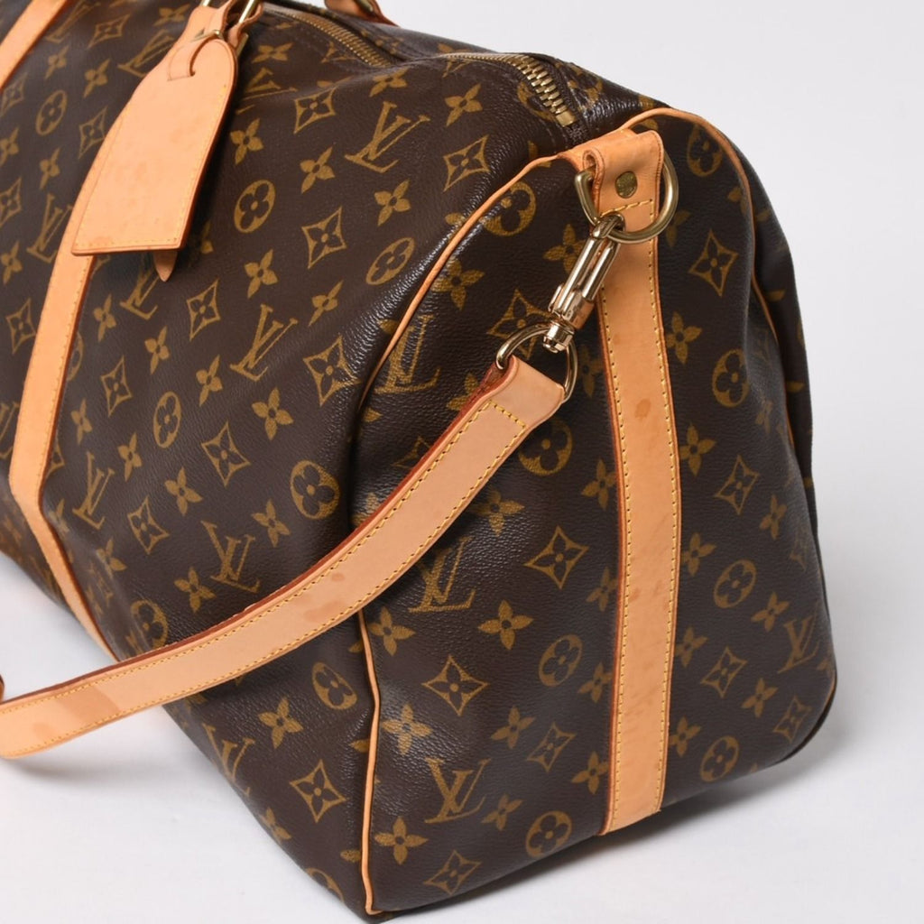 Louis Vuitton Keepall 50 Boston Bag Leather Monogram Gold — view 8