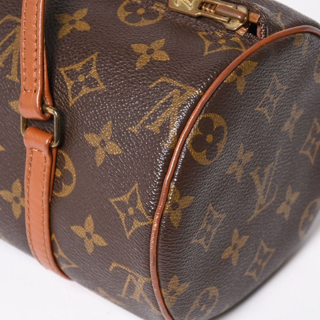 Louis Vuitton Papillon 26 Handbag Monogram Brown Leather Gold Vintage 4 — view 6
