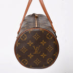 Louis Vuitton Papillon 26 Handbag Monogram Brown Leather Gold Vintage 4 — view 4