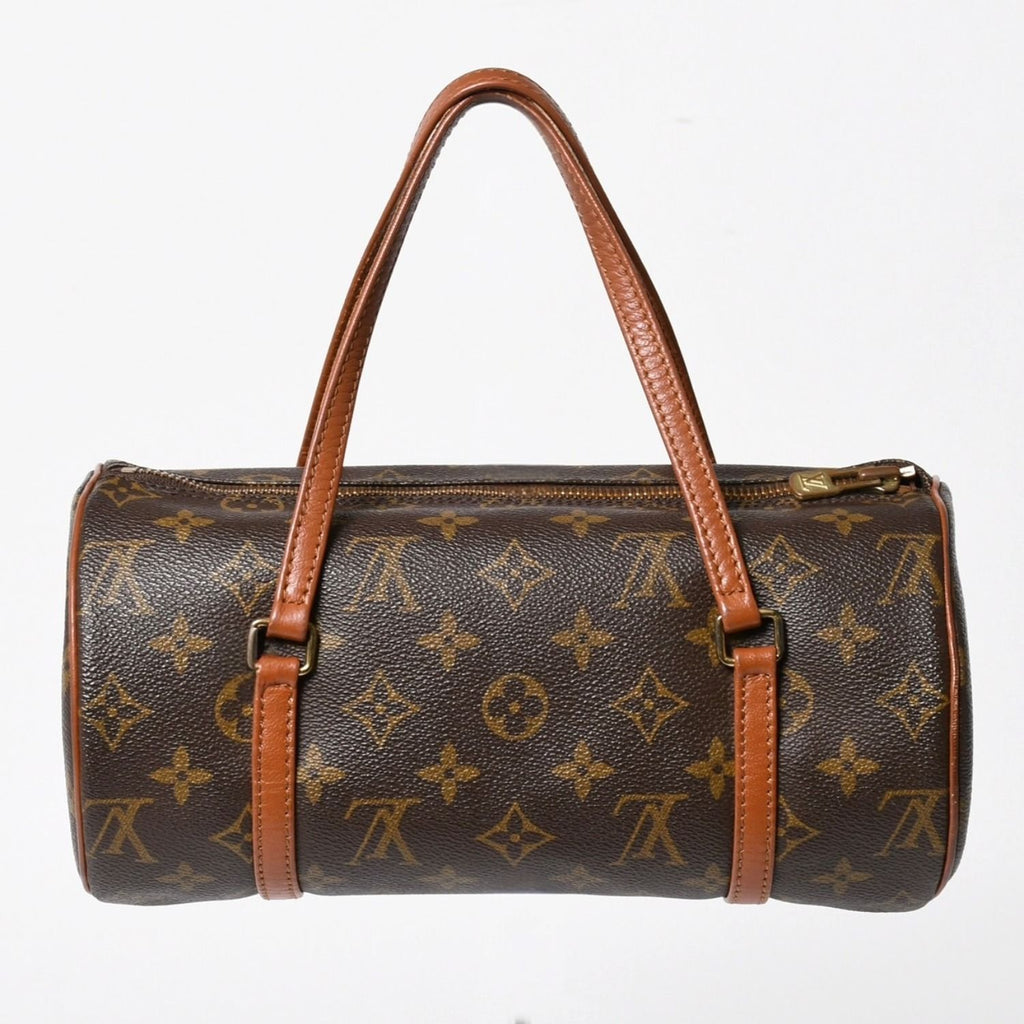 Louis Vuitton Papillon 26 Handbag Monogram Brown Leather Gold Vintage 4 — view 2