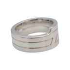 Hermes Italique Ring 53 Vintage 925 Sterling Silver Logo Black Simple Out of — view 3