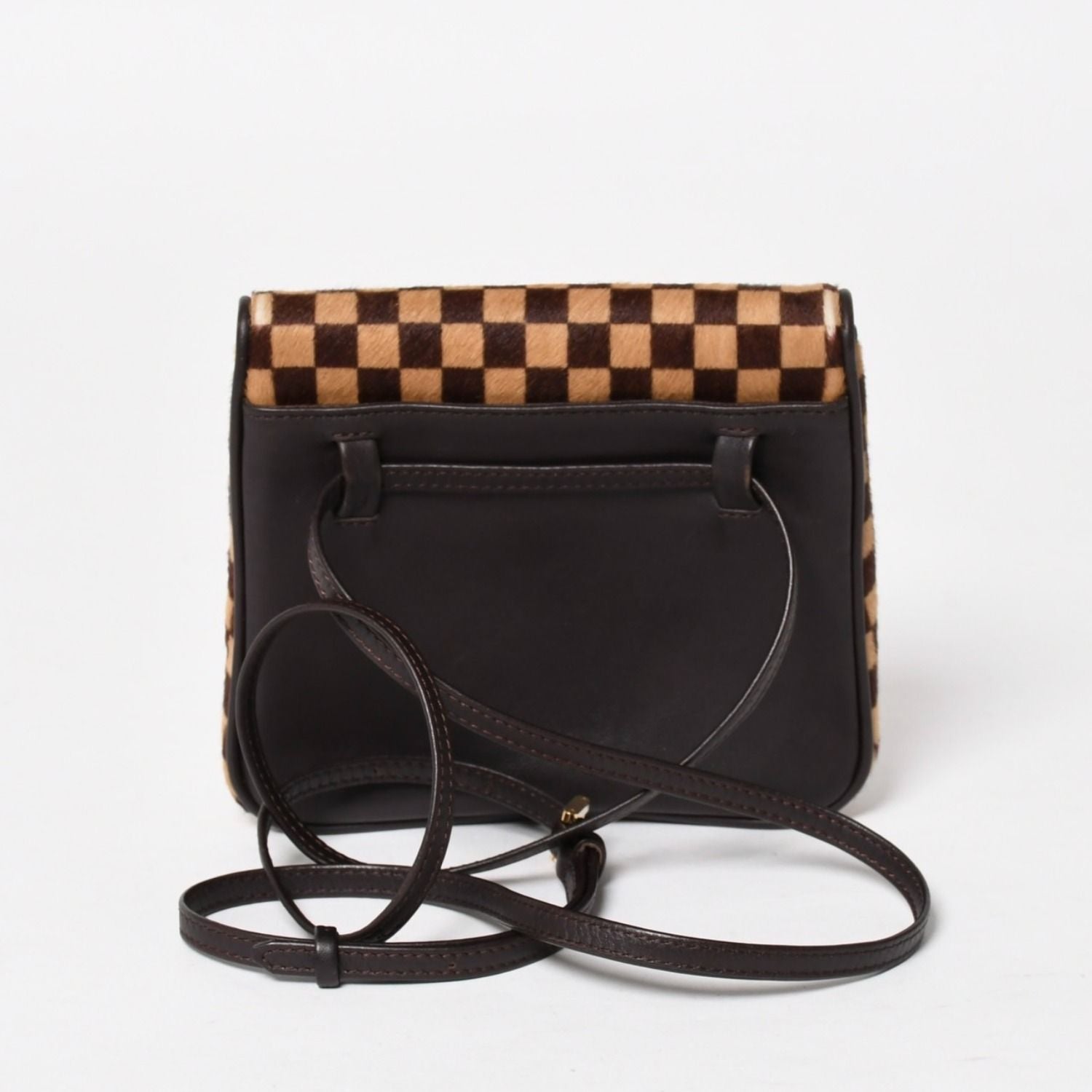 Louis Vuitton Gazelle Shoulder Bag Damier Sauvage Calf Hair Leather Brown — view 2