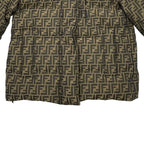 Fendi Down Jacket XS FF Logo Brown Black — view 4