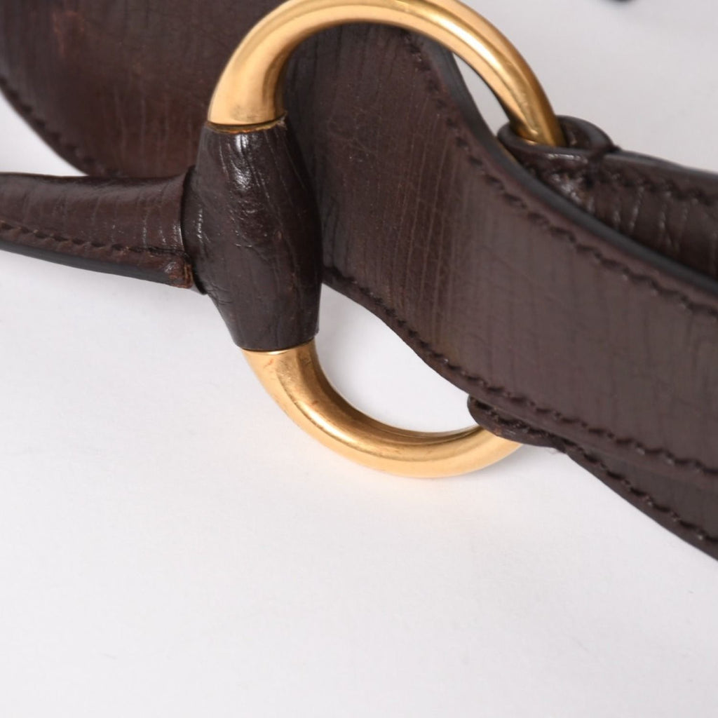 Gucci Bag Horsebit GG Canvas Brown Gold — view 5