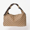 Gucci Bag Horsebit GG Canvas Brown Gold
